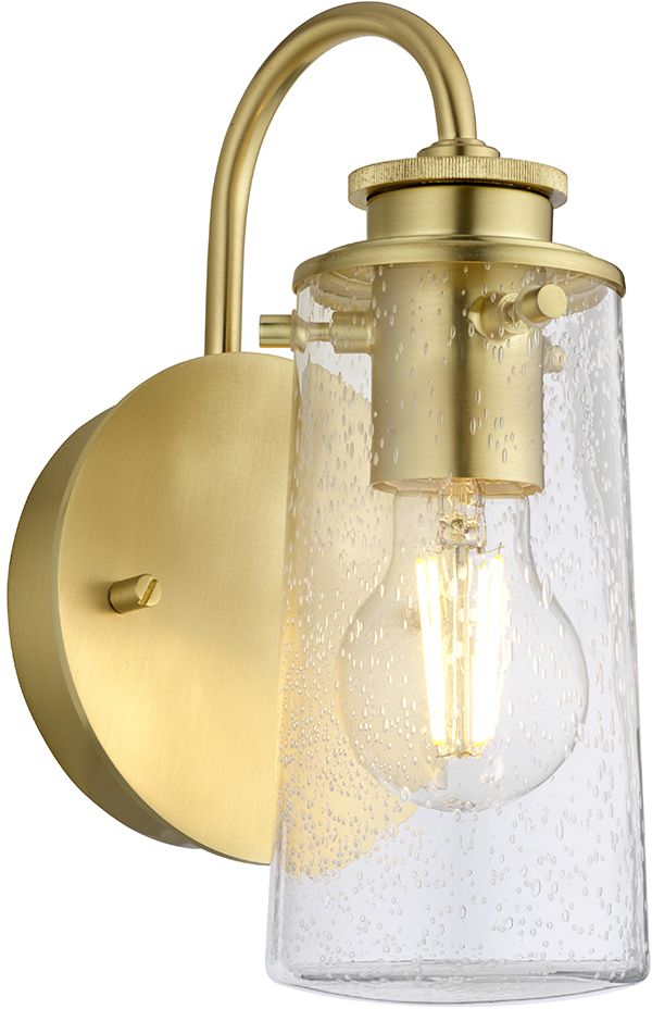 Quintiesse Braelyn lámpara de pared 1x40 W latón-transparente QN-BRAELYN1-BB