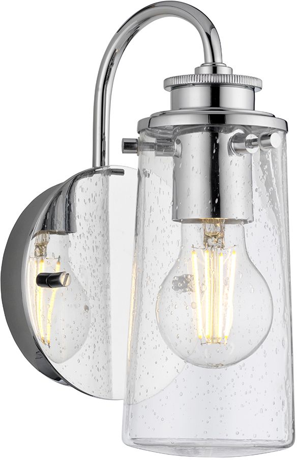 Quintiesse Braelyn lámpara de pared 1x40 W cromo-transparente QN-BRAELYN1-PC