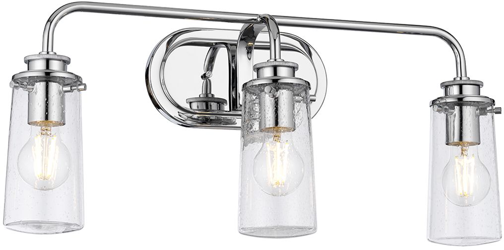 Quintiesse Braelyn lámpara de pared 3x40 W cromo-transparente QN-BRAELYN3-PC