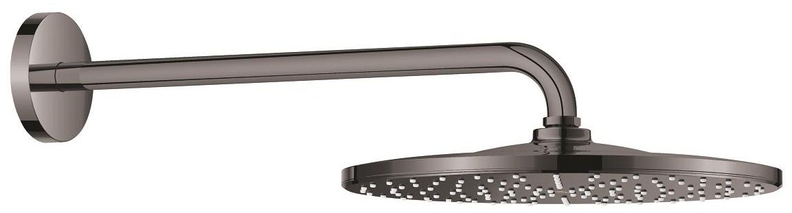 Grohe Rainshower brazo de ducha con efecto lluvia 31x31 cm circular Hard Graphite 26558A00