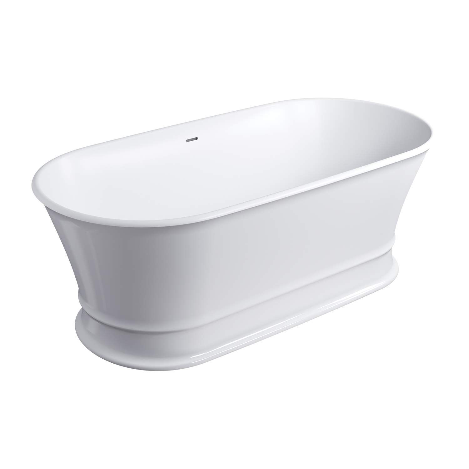 Omnires Classica M+ bañera exenta 170x84 cm oval blanco CLASSICA170WWZPBP