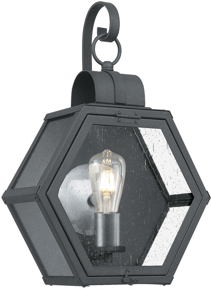 Quintiesse Heath lámpara de pared para exteriores 1x60 W negro-transparente QN-HEATH-M-MB
