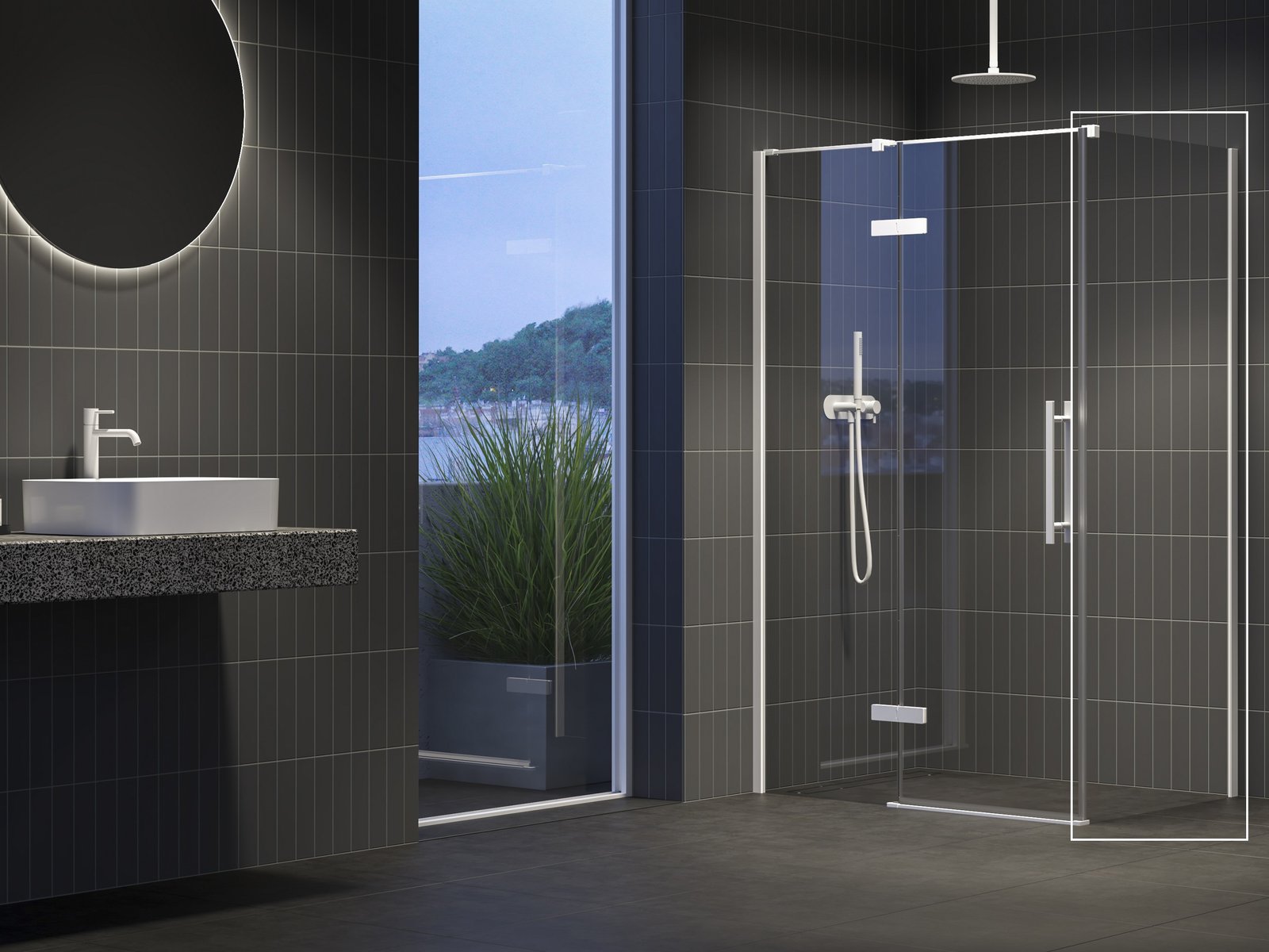 Ravak Cool! mampara de ducha 90 cm blanco mate/vidrio transparente X9VV70E00Z1