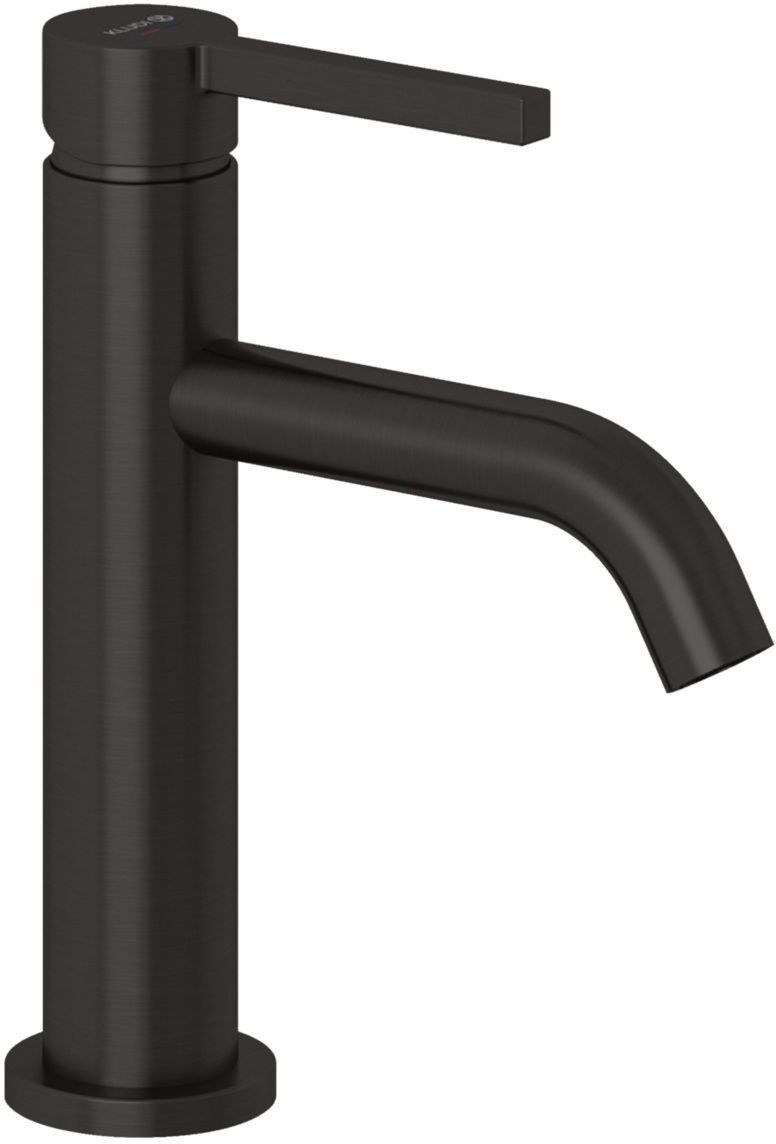 Kludi Nova Fonte Pura grifo para lavabo de pie negro 20028N215