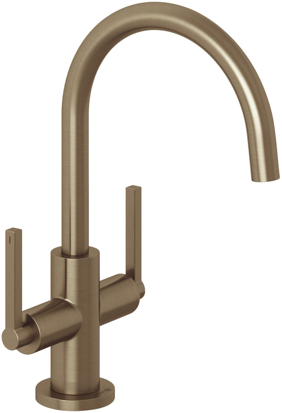 Kludi Nova Fonte Puristic grifo para lavabo de pie latón/bronce antiguo 20118N115