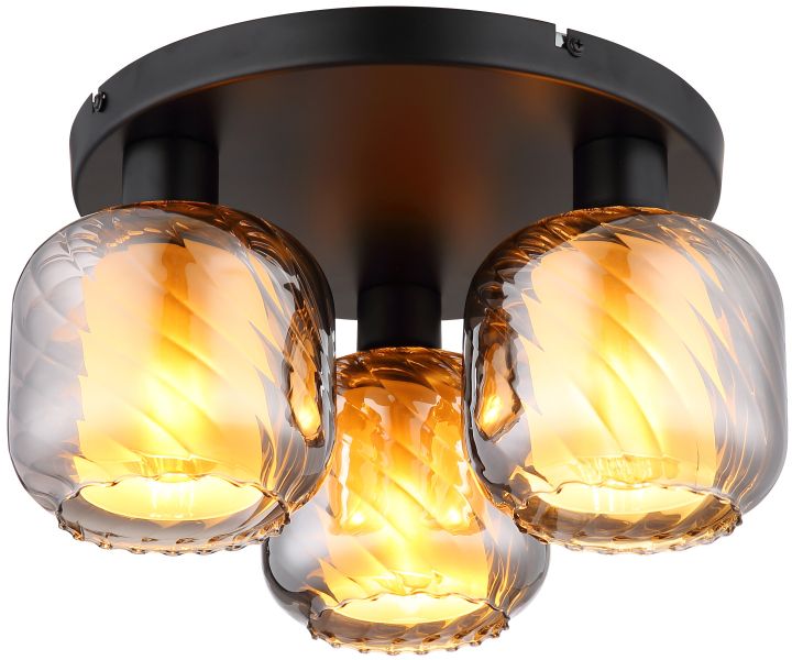 Globo Lighting Xia lámpara de techo 3x60 W negro 15754-3D