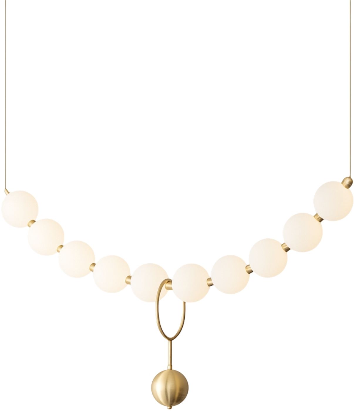 Abigali Pontti Big1 lámpara colgante x30 W oro-leche LWPON