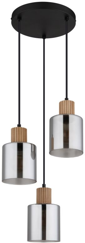 Globo Lighting Aleidis lámpara colgante 3x25 W negro-humado 15768-3H