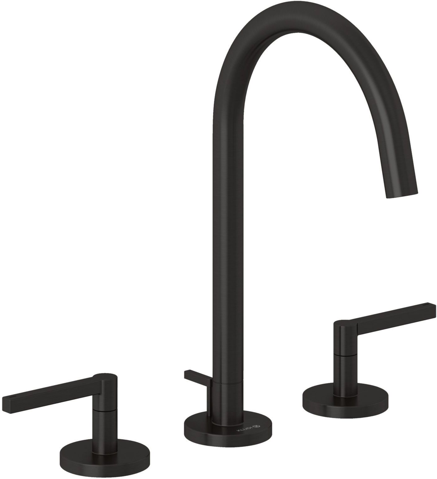 Kludi Nova Fonte Puristic grifo para lavabo de pie negro 20143N215