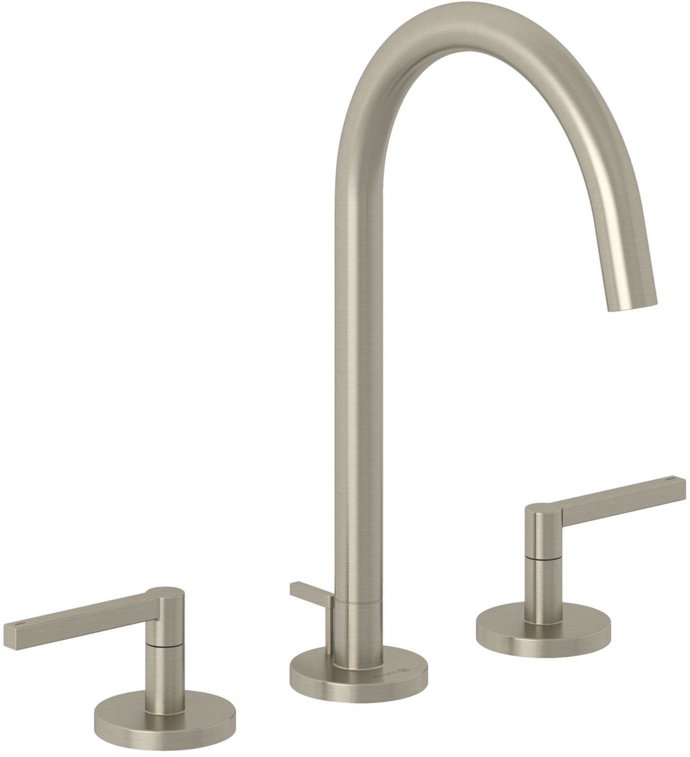 Kludi Nova Fonte Puristic grifo para lavabo de pie níquel 20143N515