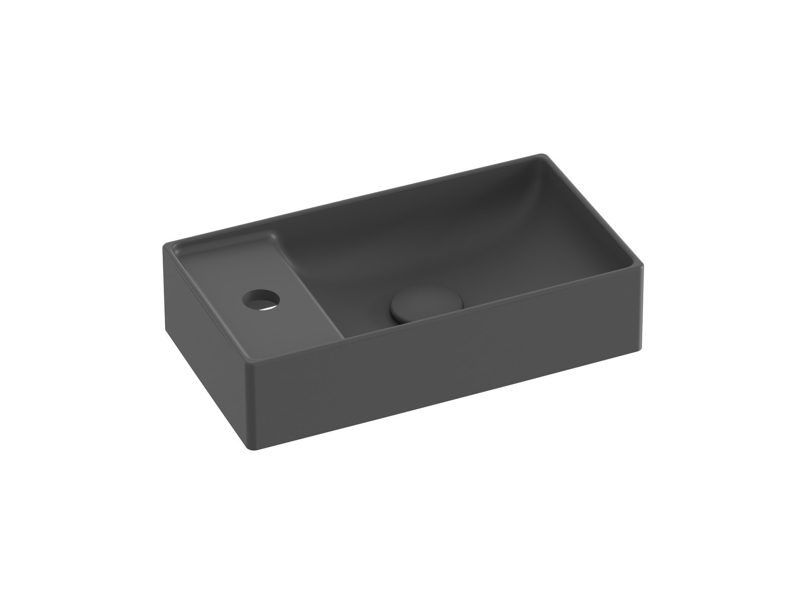 Ravak Veda lavabo 40x22 cm rectangular para mueble antracita XJX03240000