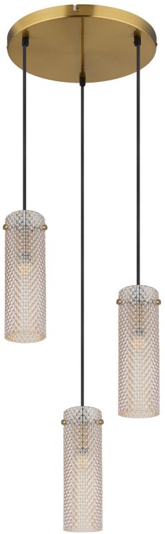 Globo Lighting Karolo lámpara colgante 3x40 W oro-ámbar 15775-3HR