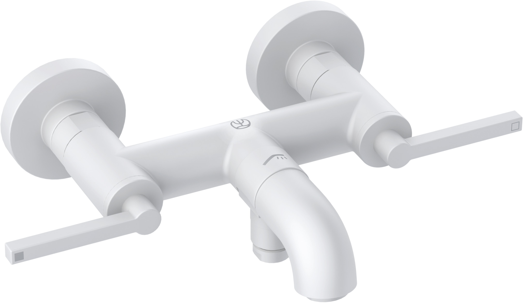 Kludi Nova Fonte Puristic grifo de bañera y ducha a pared blanco 205405315