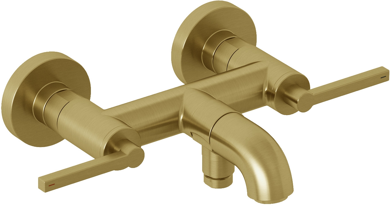 Kludi Nova Fonte Puristic grifo de bañera y ducha a pared oro 20540N015