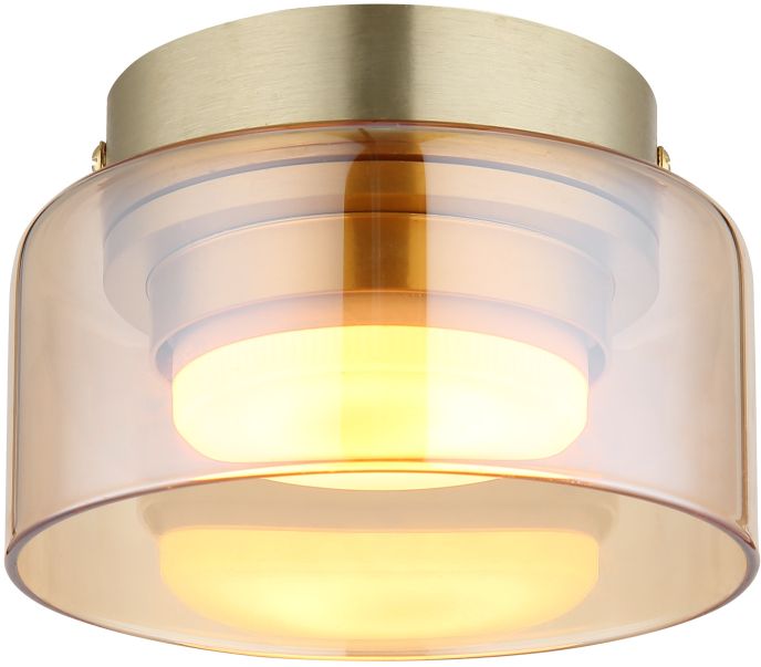 Globo Lighting Higgins lámpara de techo 1x6 W oro-ámbar 16055DG