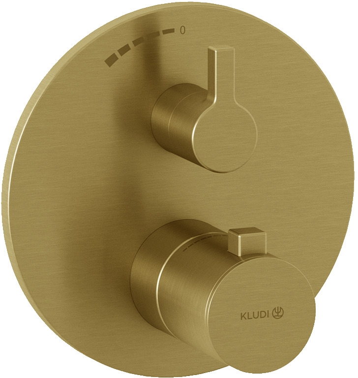 Kludi Nova Fonte Puristic grifo para ducha empotrado con termostato oro 20885N015