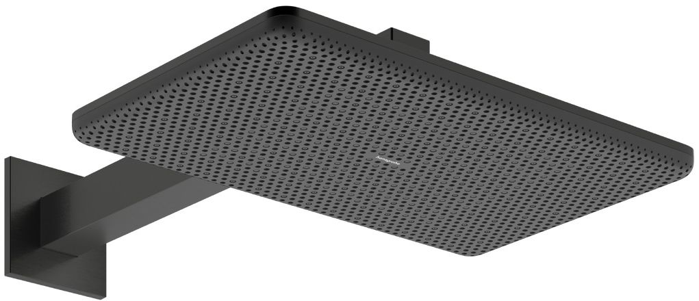 Hansgrohe Raindance Alive Q brazo de ducha con efecto lluvia 34.3x21.4 cm rectangular negro 24551340