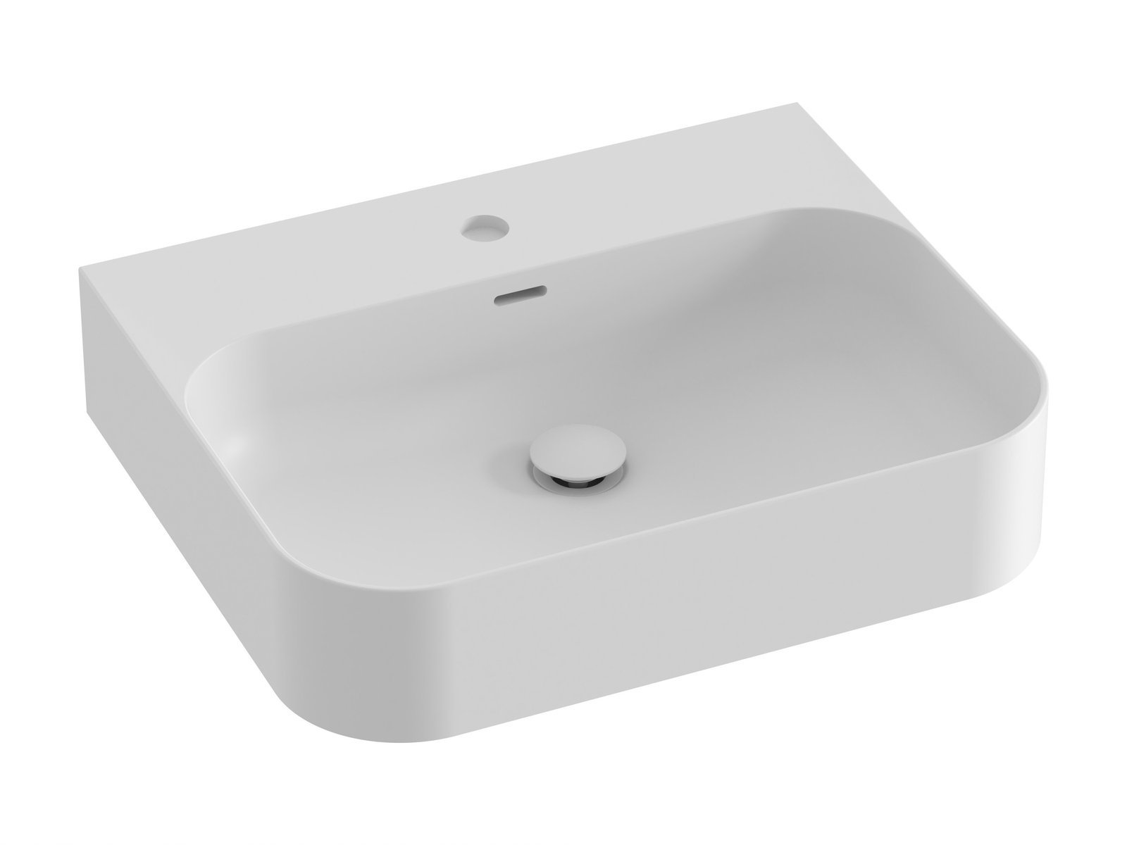 Ravak Ceramic lavabo 55.3x45.2 cm rectangular clásico blanco XJX0E155006