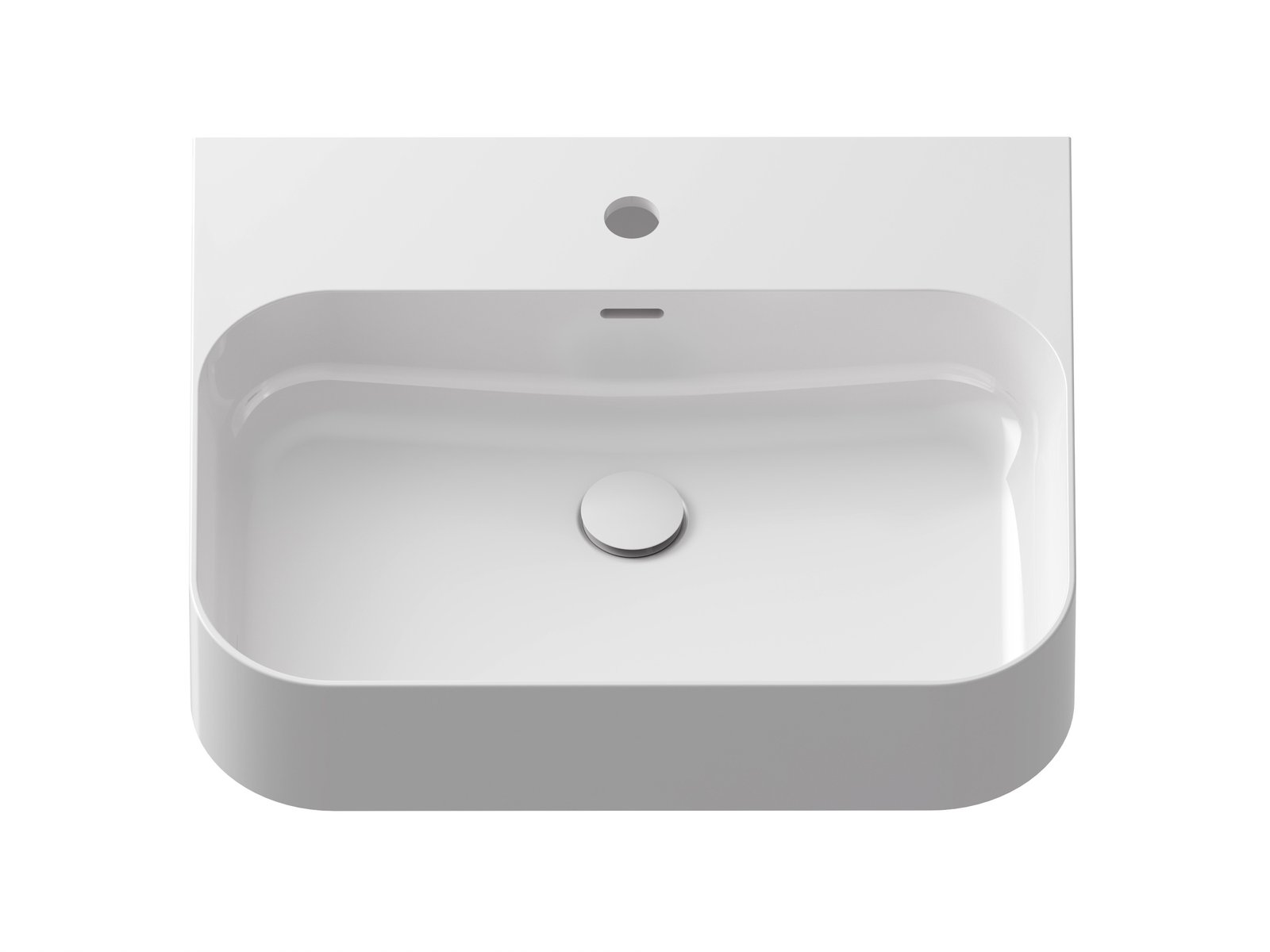 Ravak Ceramic lavabo 55.3x45.2 cm rectangular clásico blanco XJX01155000