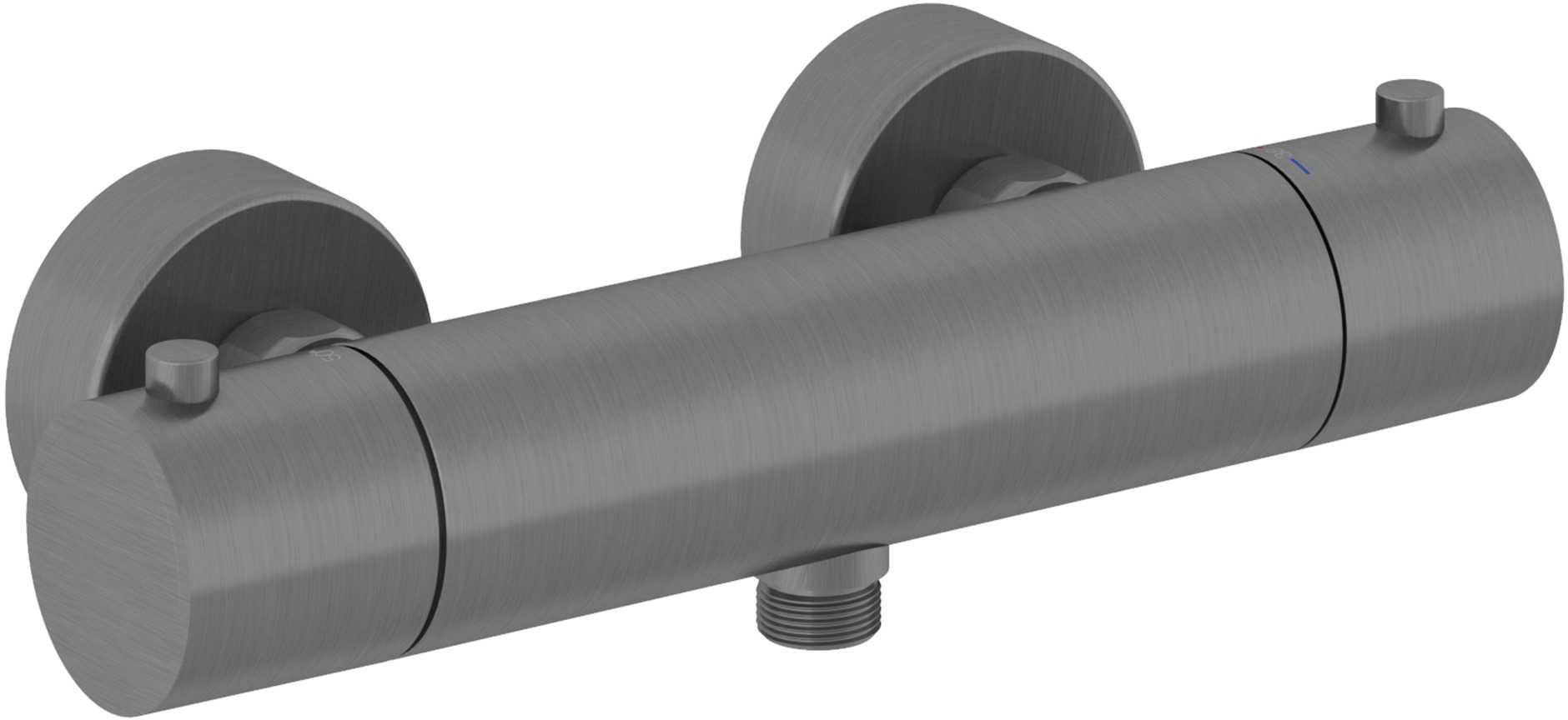 Kludi Objekta grifo para ducha a pared con termostato negro 35200N238
