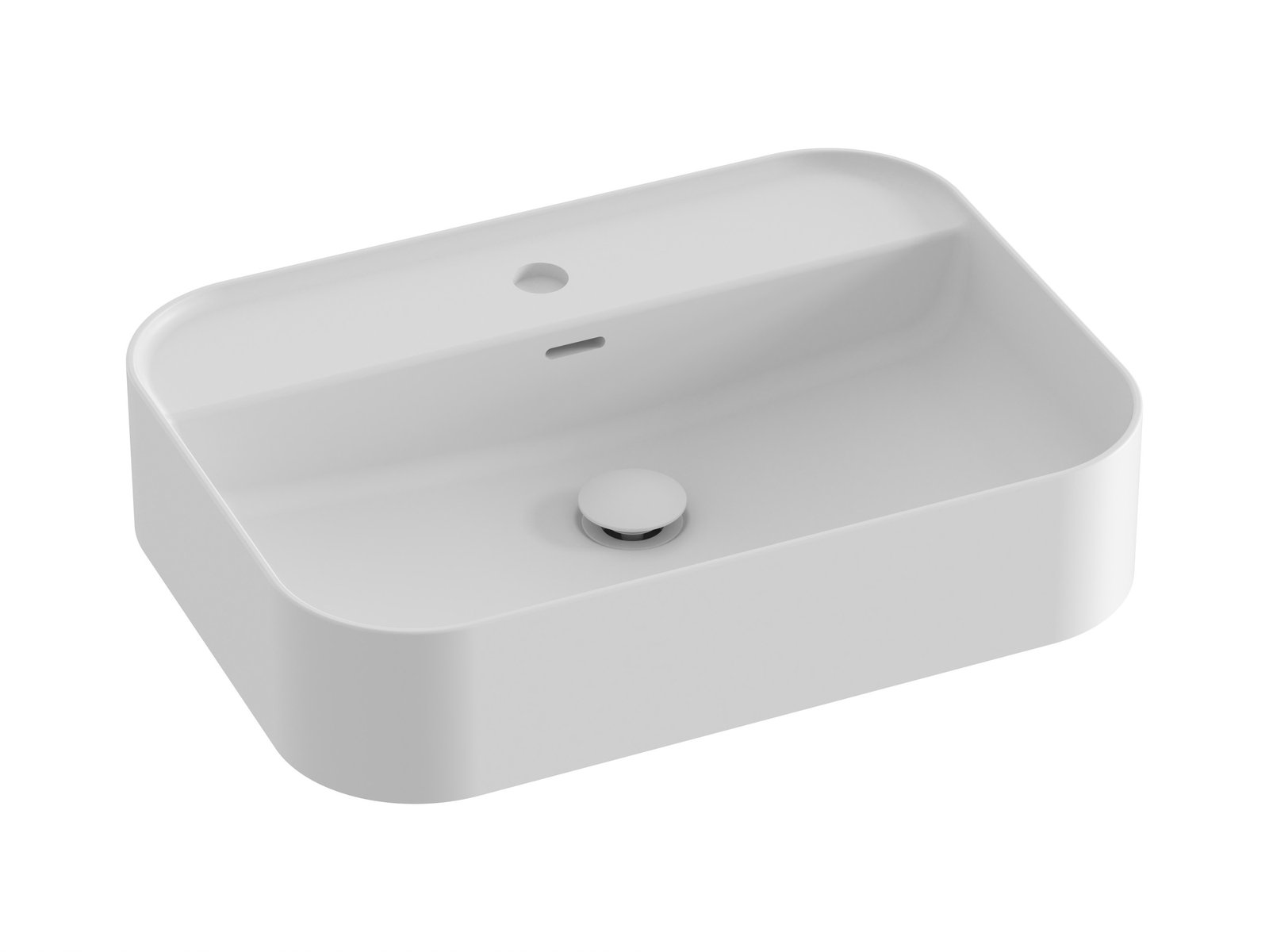 Ravak Ceramic lavabo 55x40 cm rectangular sobre encimera blanco XJX0E155005