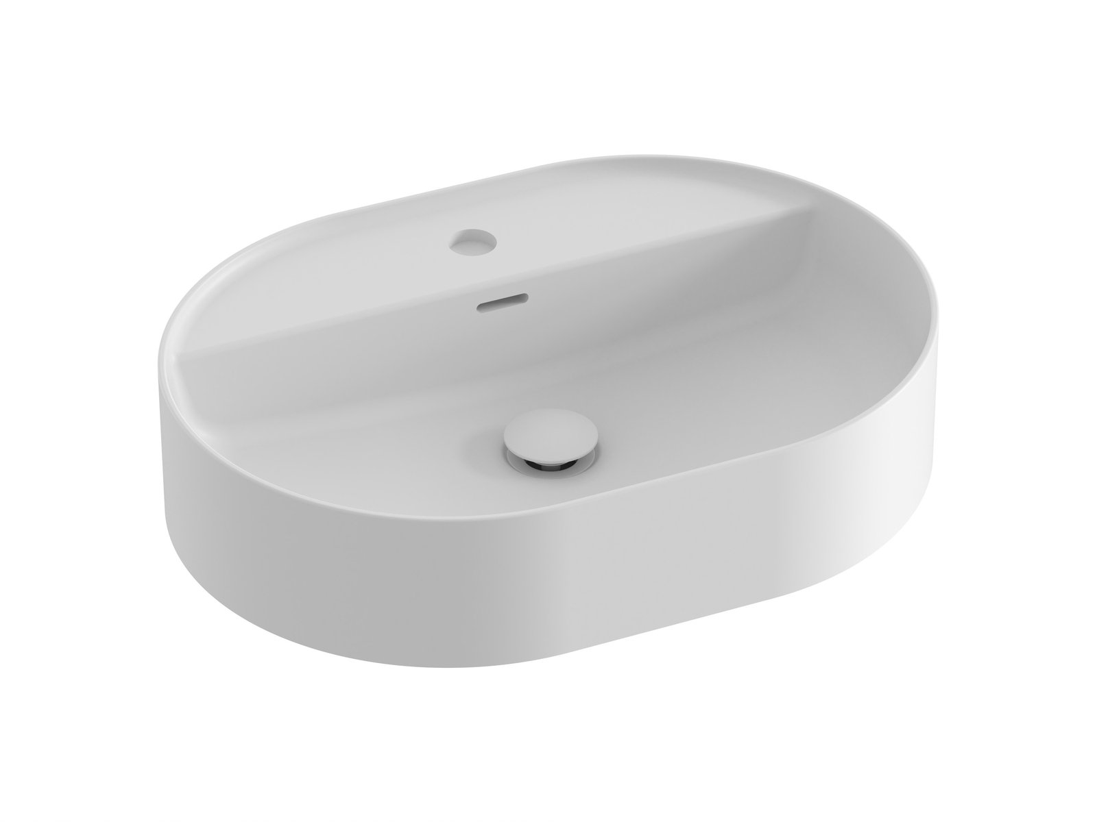 Ravak Ceramic lavabo 55x40 cm oval sobre encimera blanco XJX0E155001