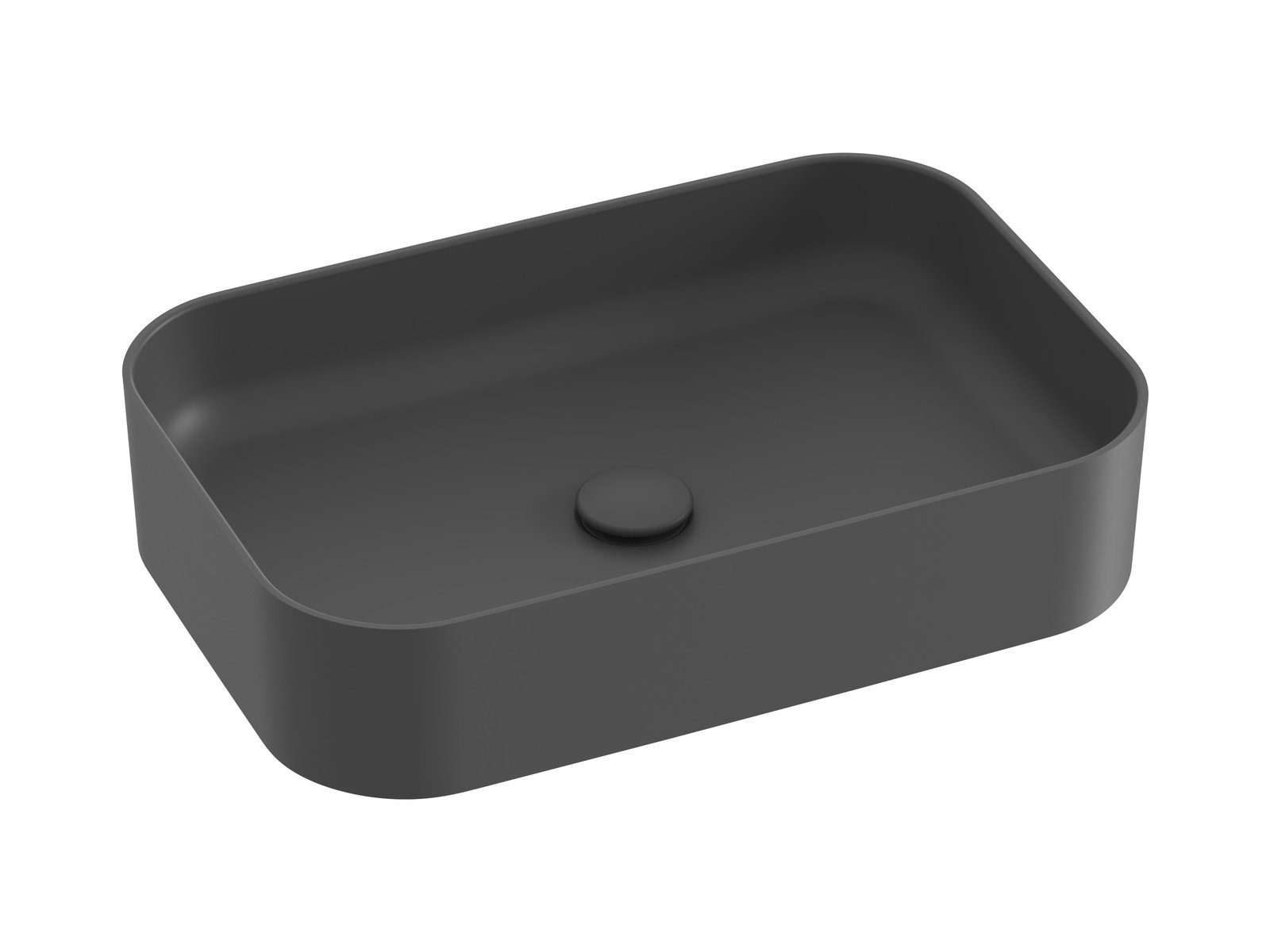 Ravak Ceramic lavabo 55x37 cm rectangular sobre encimera antracita XJX03155003