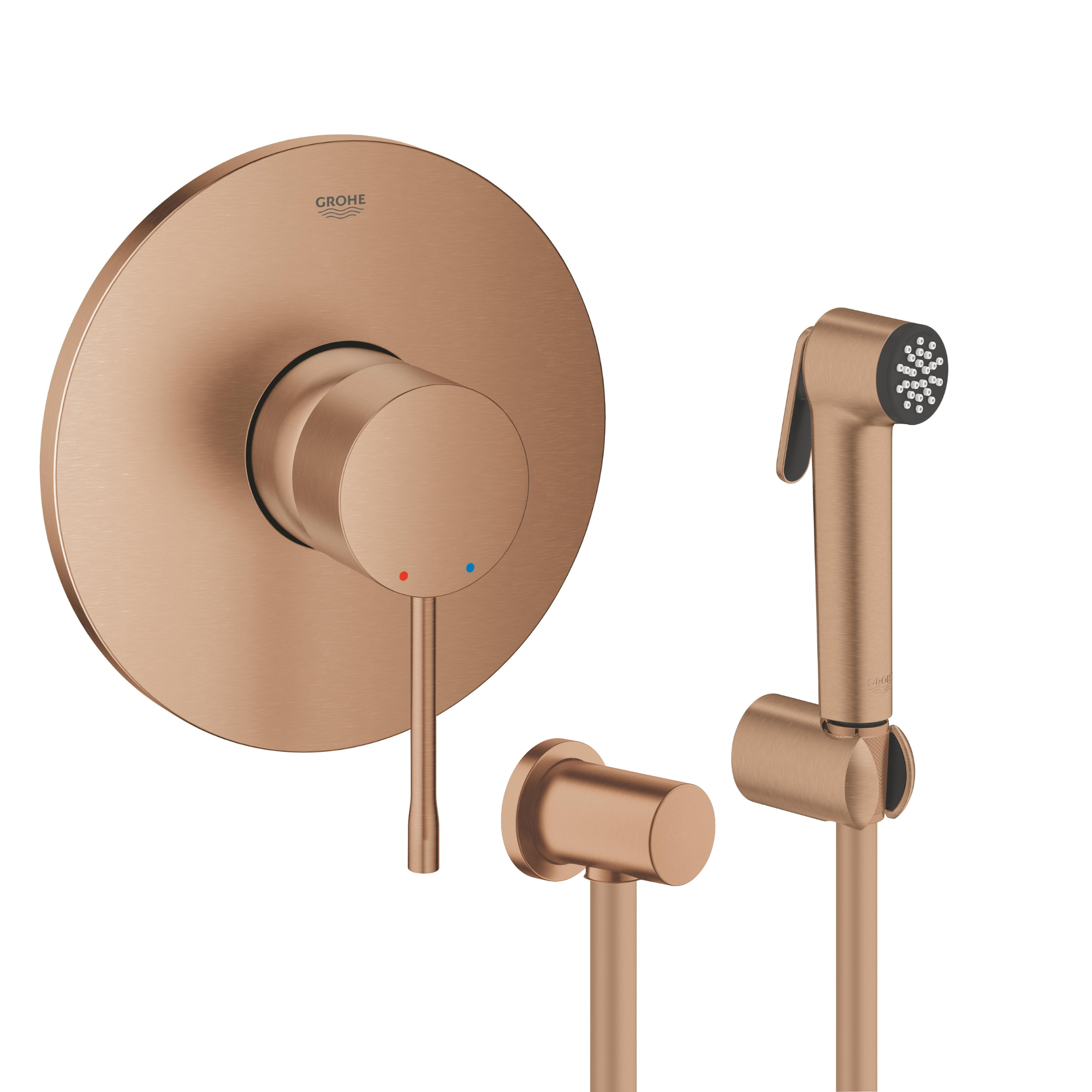 Conjunto grifo para ducha Grohe Essence 24057DL1, conjunto de rociador para bidé Grohe Tempesta 27513DL1, 27057DL0