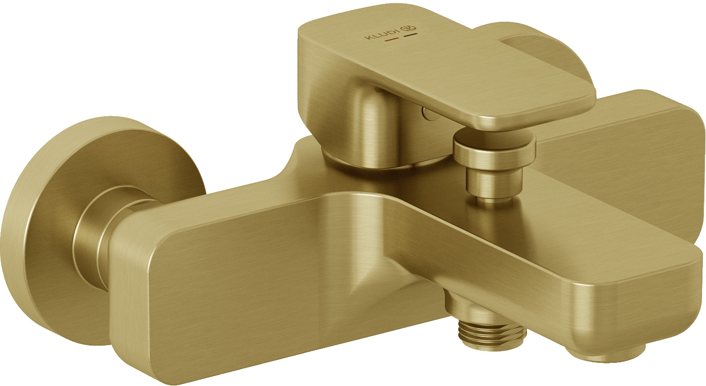 Kludi Renon grifo de bañera y ducha a pared oro 42691N075