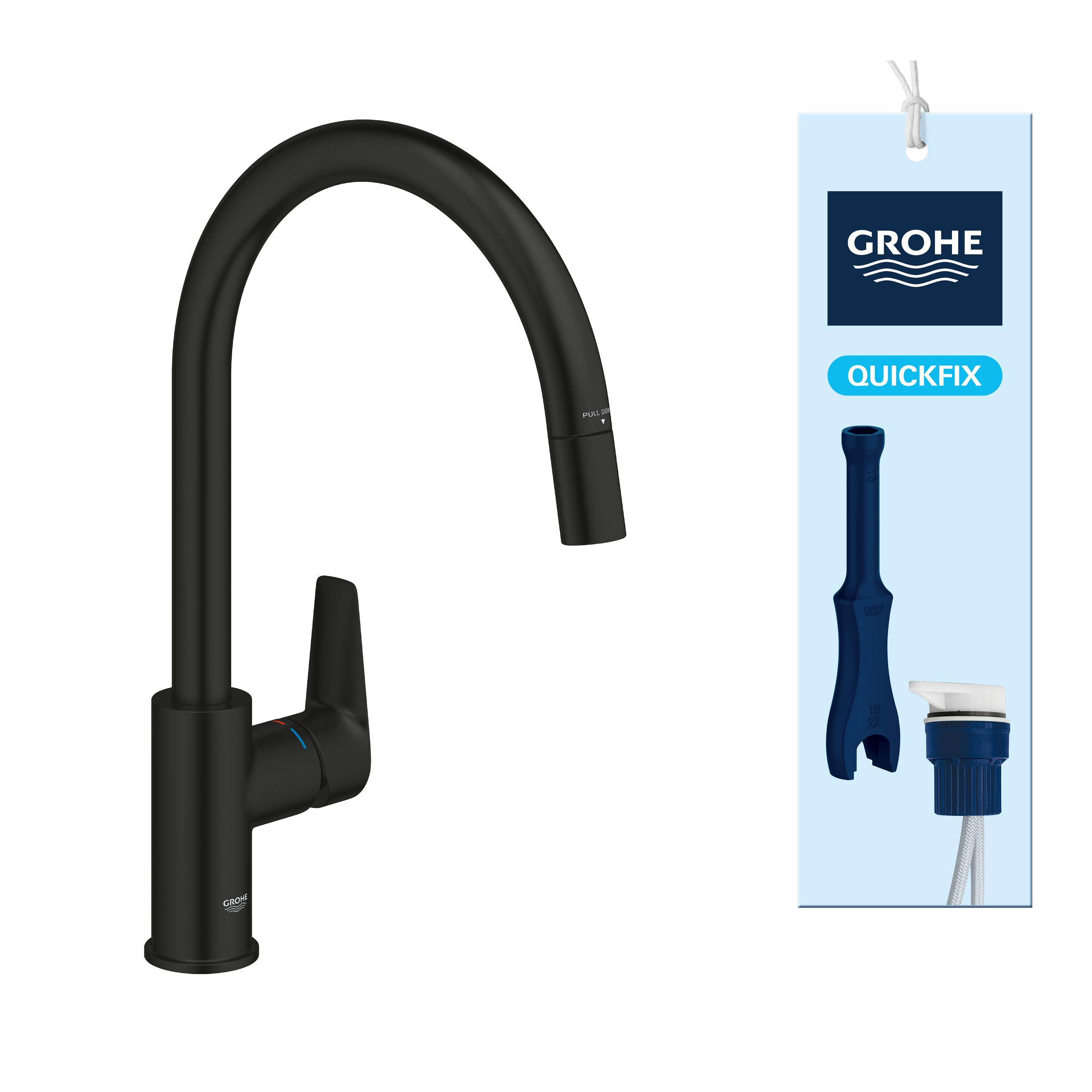 Grohe Start Edge grifo de cocina de pie negro 305502430