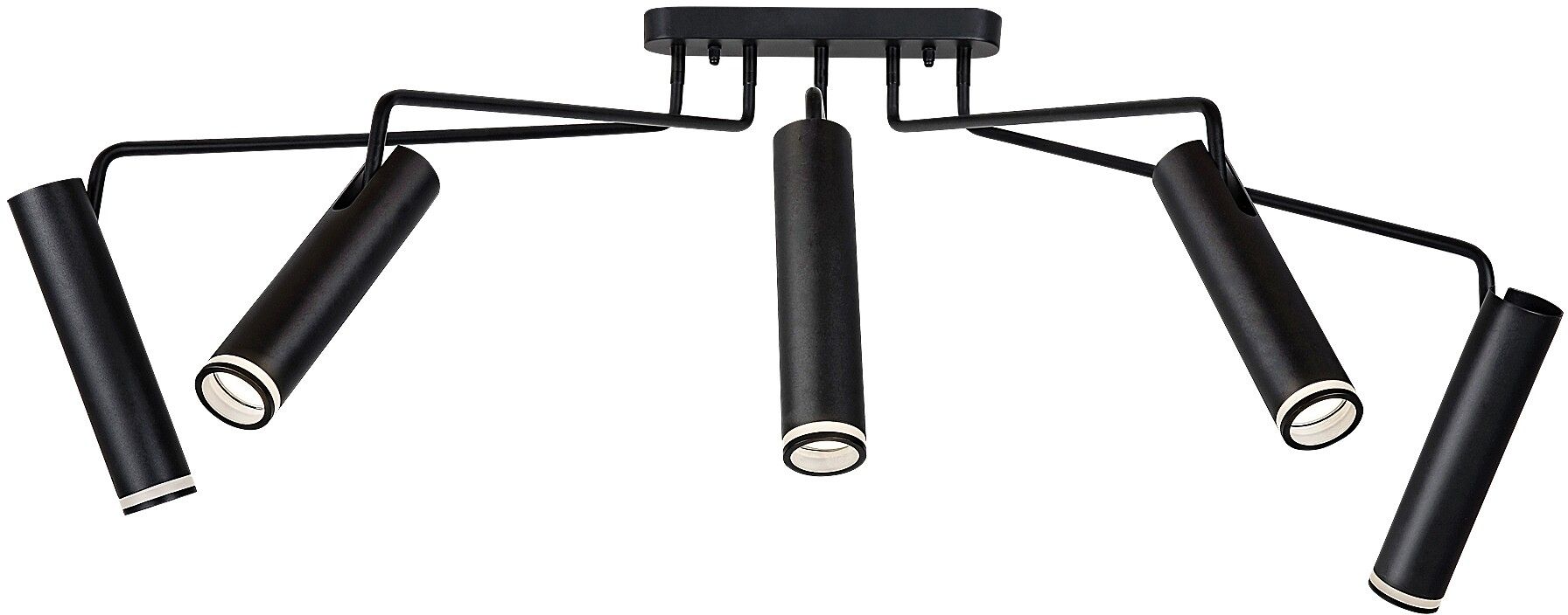 Rabalux Senobia lámpara de techo 5x35 W negro 73040