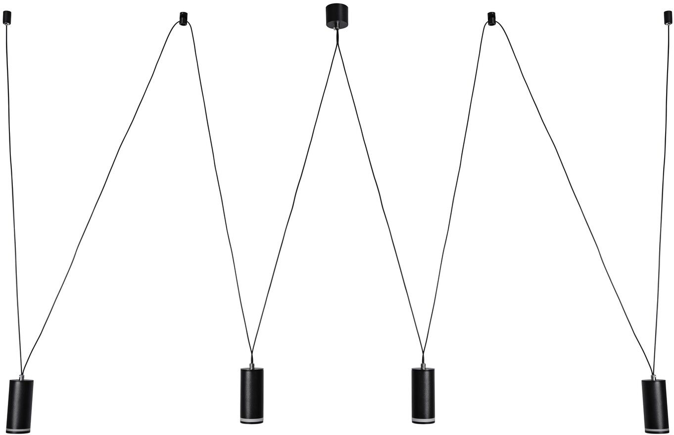 Rabalux Senobia lámpara colgante 4x5 W negro 73038