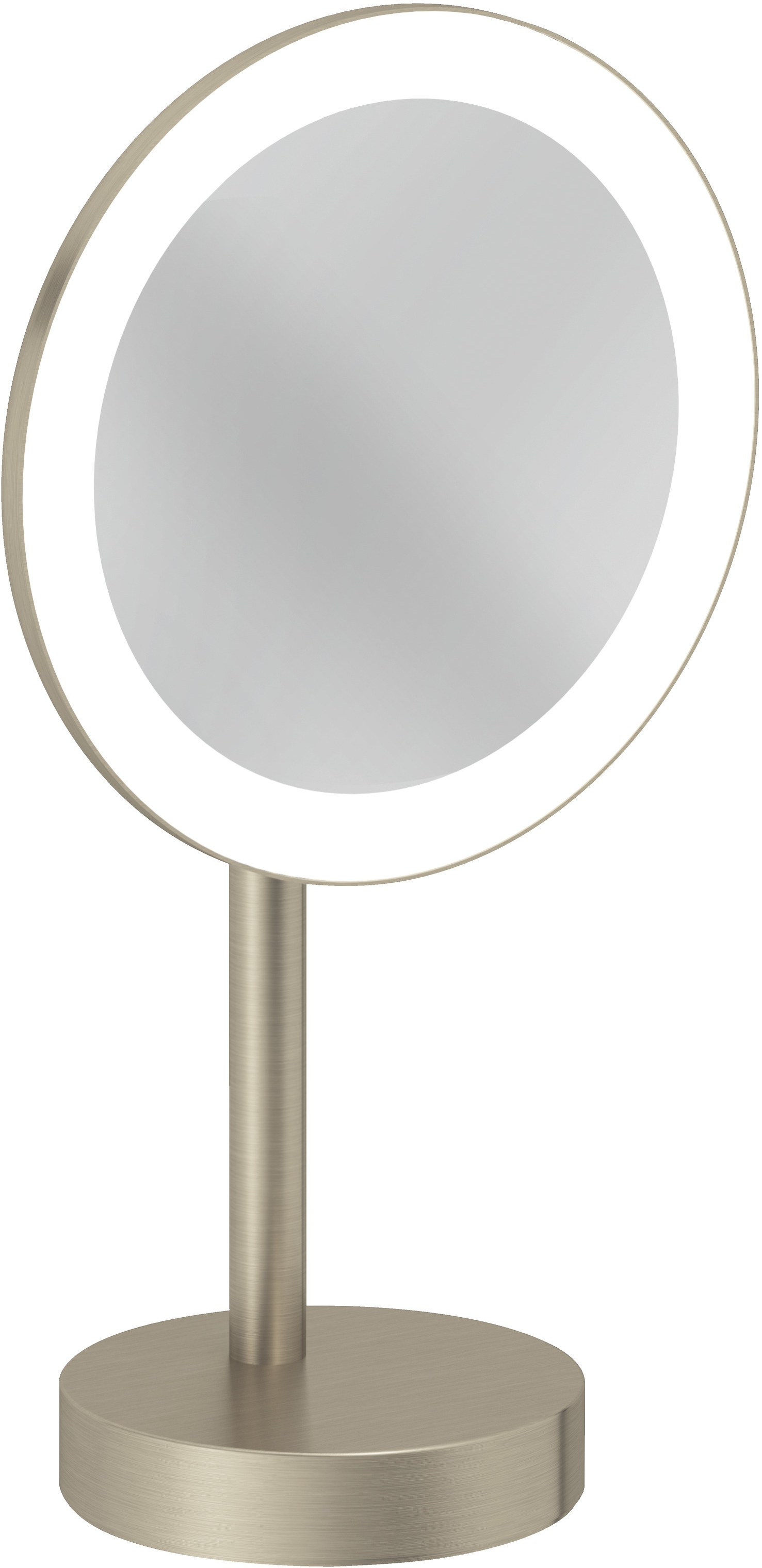 Kludi Vela R espejo cosmético 20.2x35.5 cm redondo con iluminación níquel 58995N5F