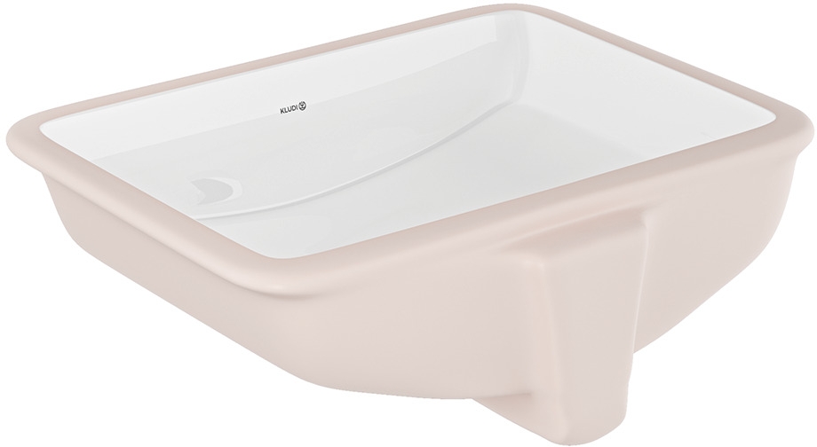 Kludi Resa lavabo 46.5x31 cm rectangular bajo encimera blanco 59W0543