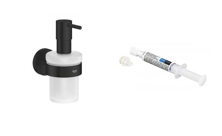Conjunto dispensador de jabón Grohe Start 411952430, pegamento Grohe QuickGlue 41127000