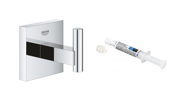 Conjunto toallero Grohe Start Cube 40961000, pegamento Grohe QuickGlue 41127000