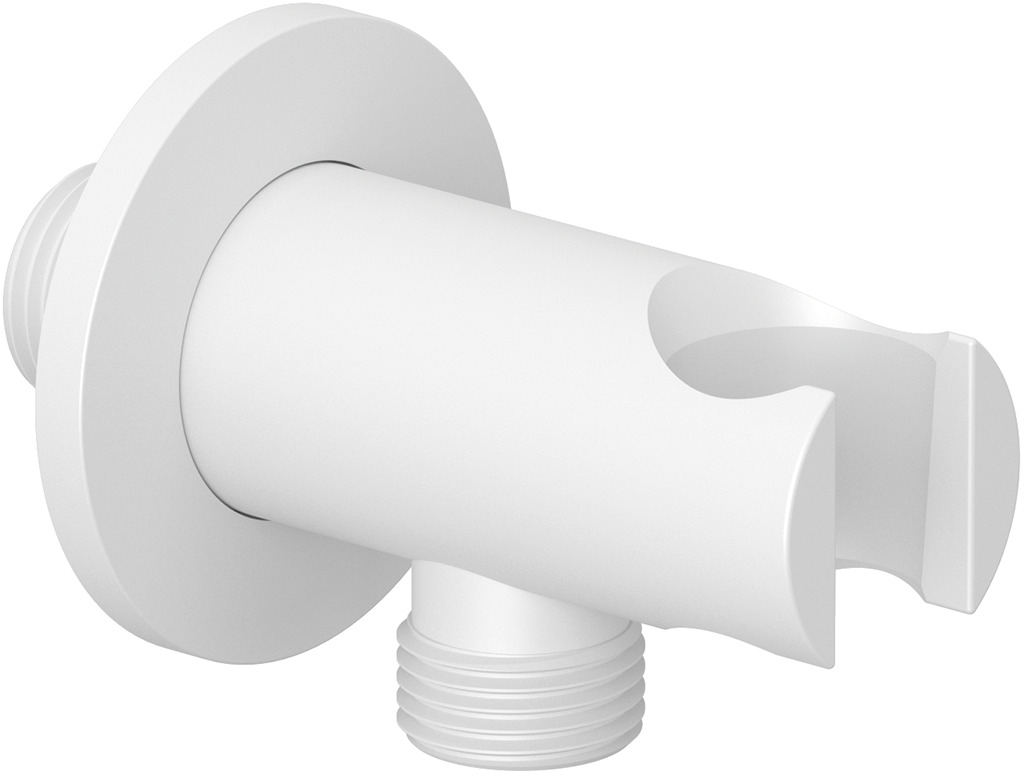Kludi A-QA conector angular con soporte blanco 6556753-00