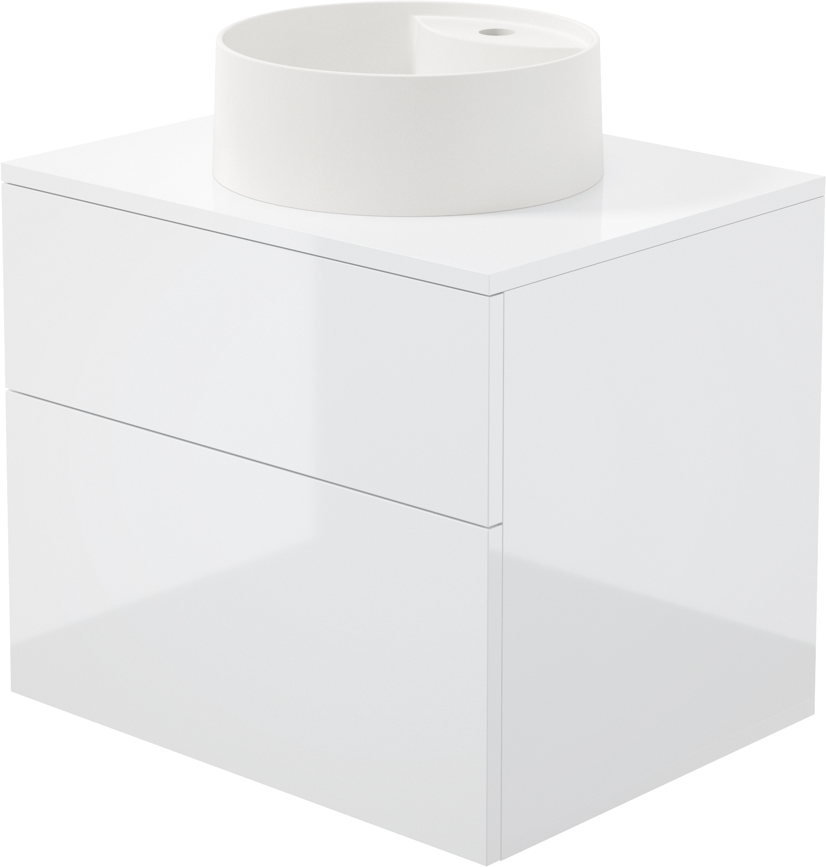 Deante Prizma lavabo con mueble y encimera 60 cm blanco SD6B6SAU4B