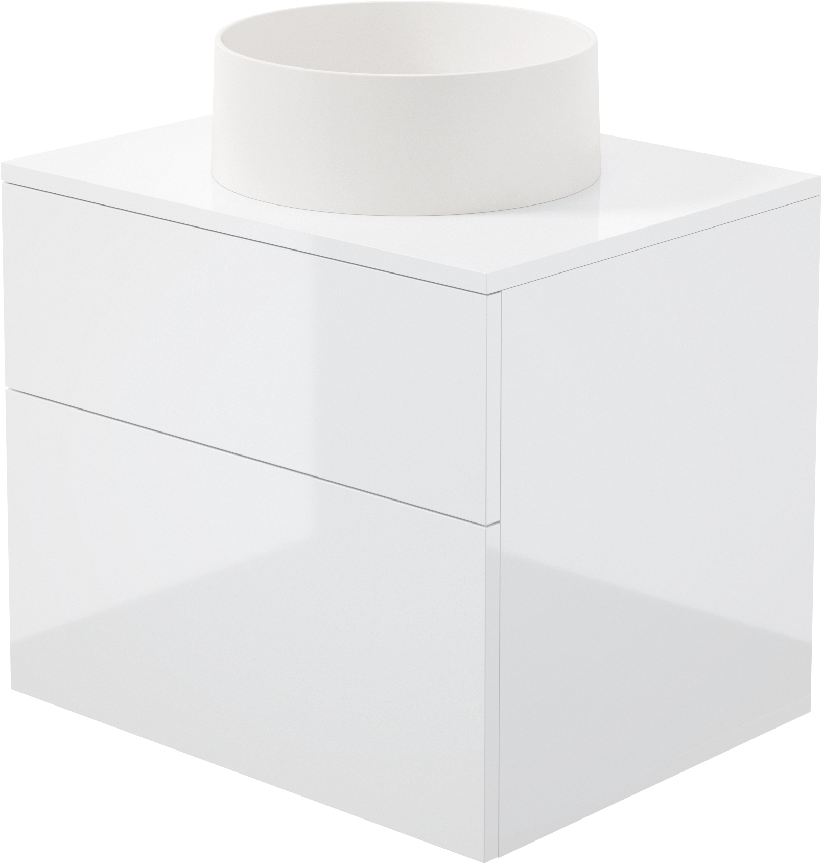Deante Prizma lavabo con mueble y encimera 60 cm blanco SD6B6SAU4S