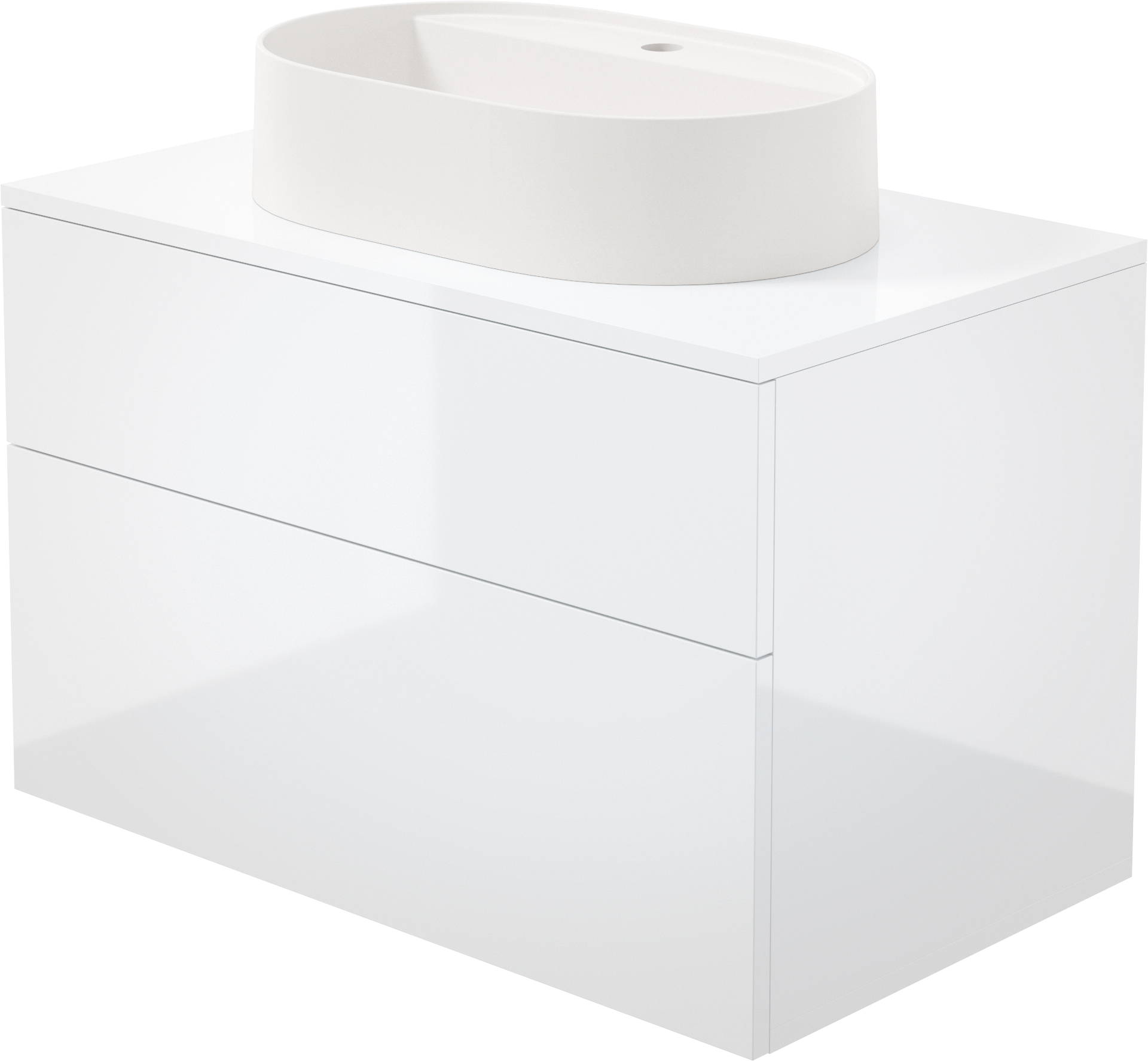 Deante Prizma lavabo con mueble y encimera 80 cm blanco SD6B8SAU6B