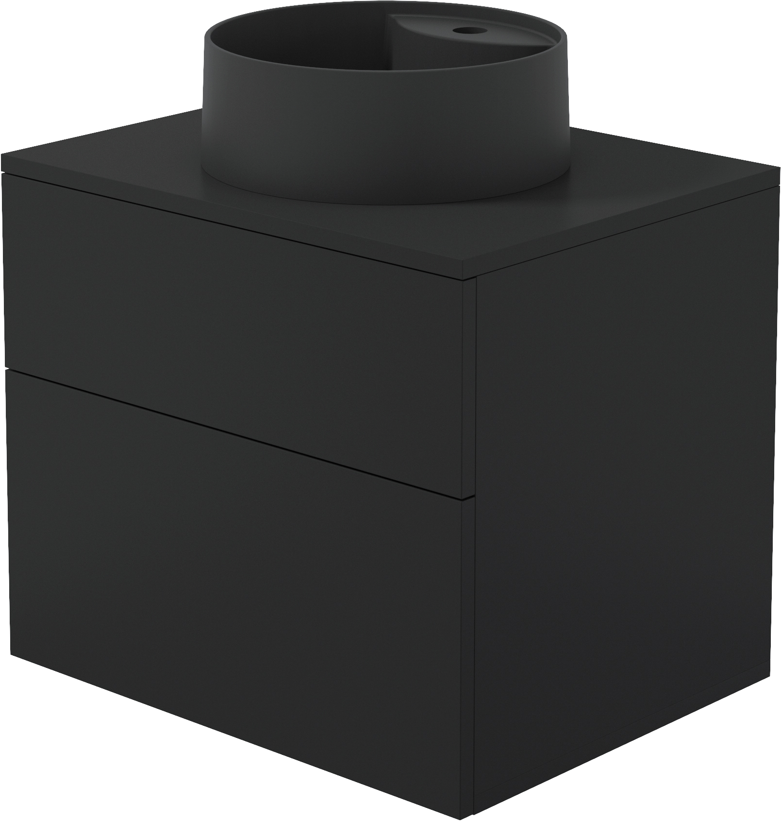 Deante Prizma lavabo con mueble y encimera 60 cm negro SDNB6SNU4B