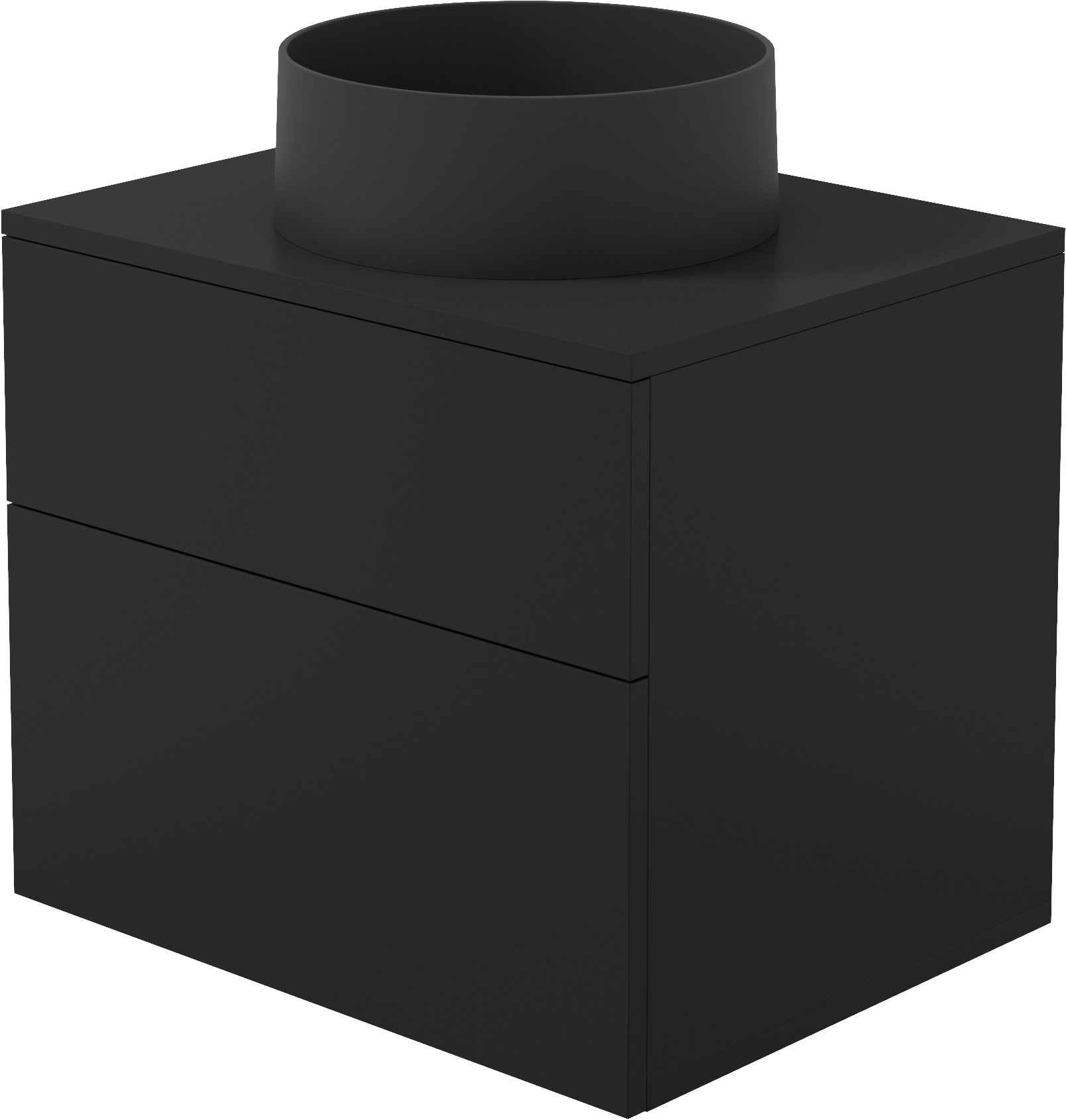 Deante Prizma lavabo con mueble y encimera 60 cm negro SDNB6SNU4S