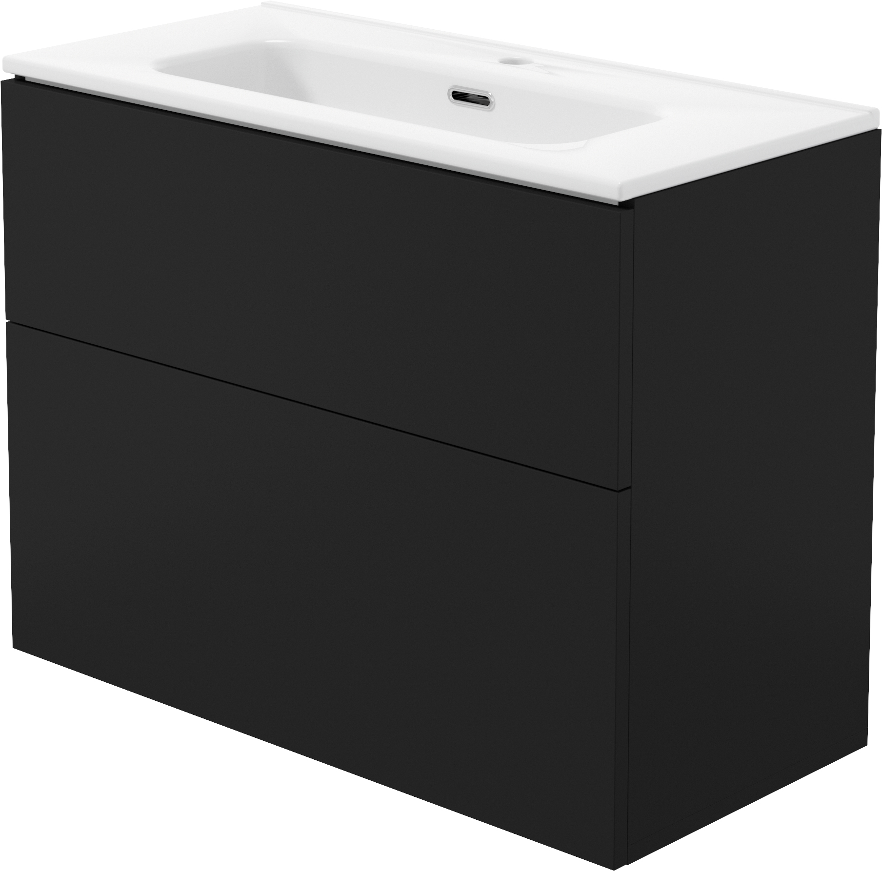 Deante Prizma lavabo con mueble 80 cm negro STNU8U6U8M