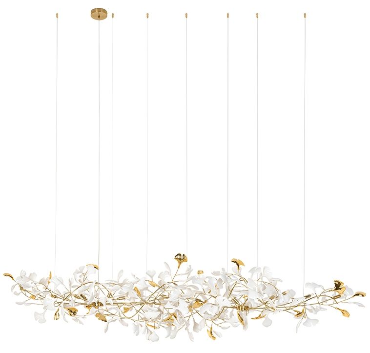 Moosee Flora lámpara colgante x40 W blanco-oro MSE1501100483