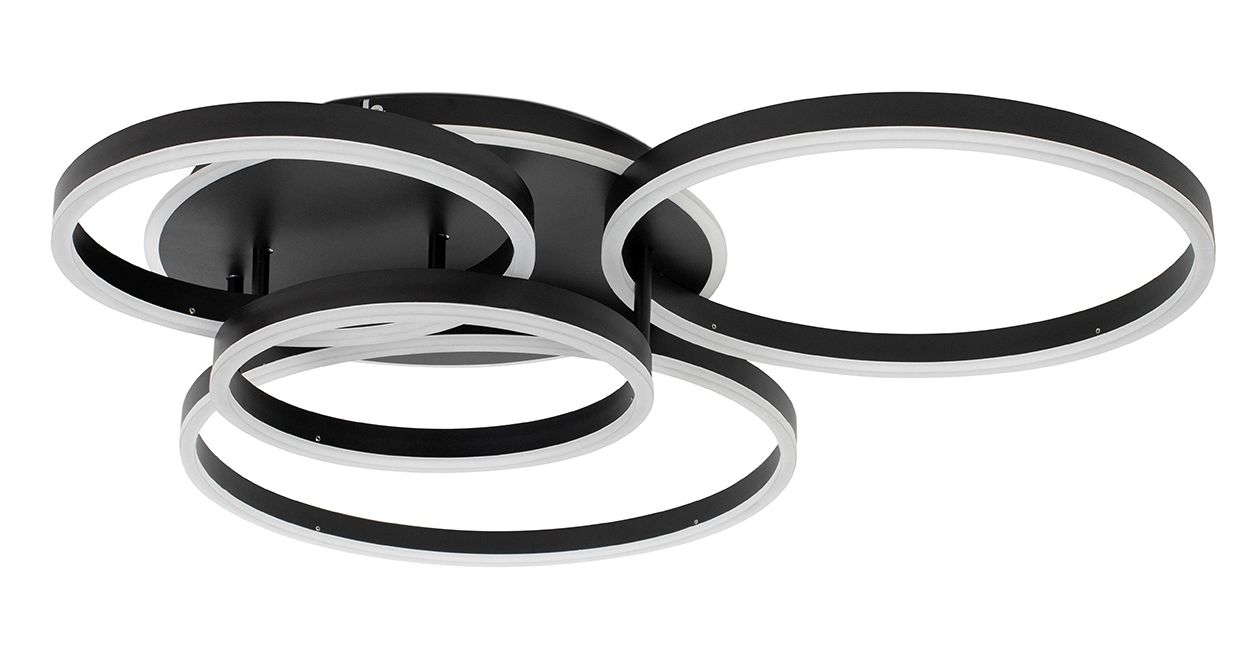 Moosee Rings lámpara de techo x66 W negro MSE1501100505