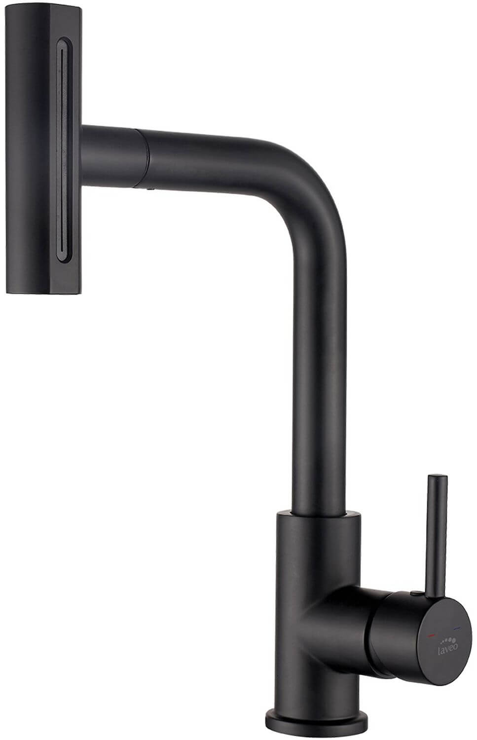 Laveo Rotaro grifo de cocina de pie negro BLR769D