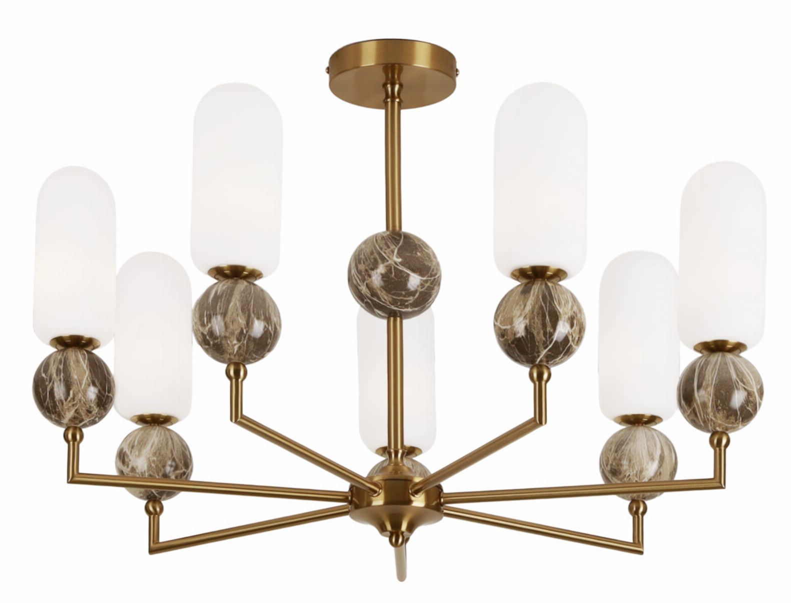 MaxLight Nova lámpara colgante x7 W blanco-oro P0633