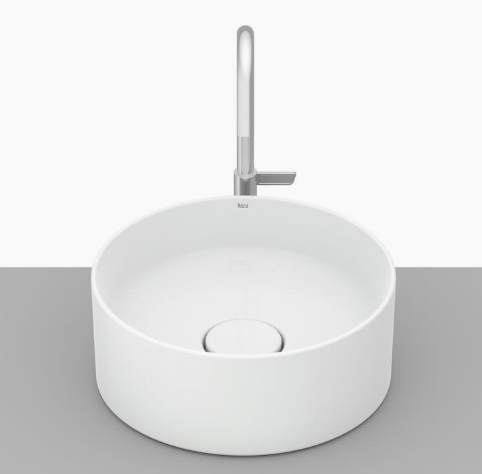 Roca Terra lavabo 30x30 cm circular sobre encimera blanco A32787U000