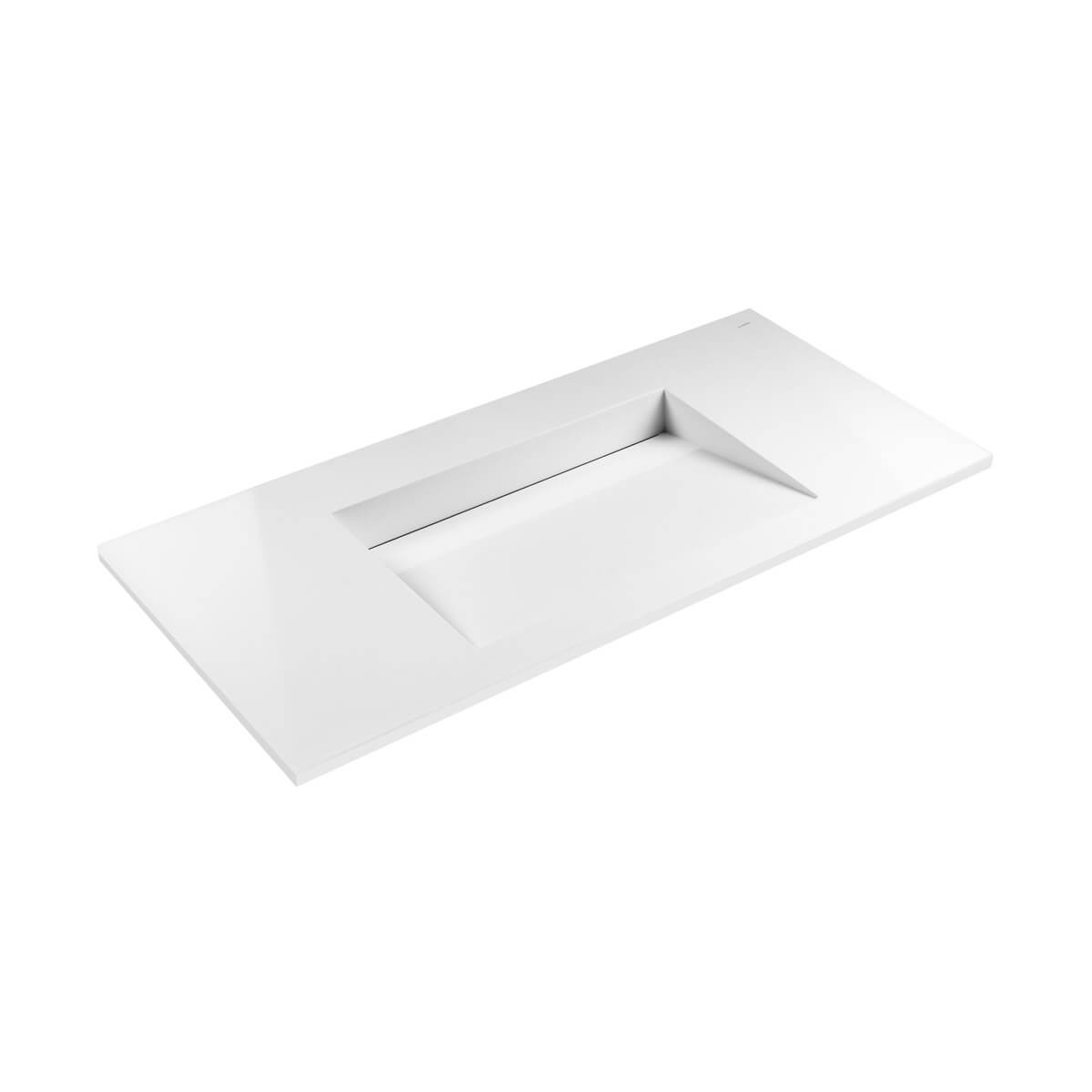 Oltens Stila lavabo 100x45 cm rectangular para mueble blanco brillante 40203000