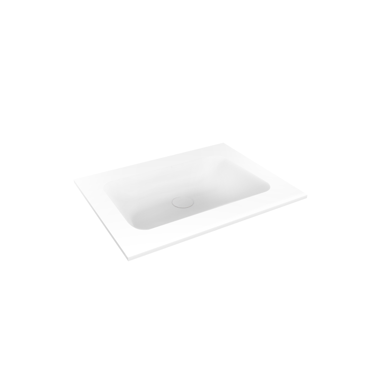 Oltens Kalla lavabo 60.2x46 cm rectangular para mueble blanco brillante 40209000